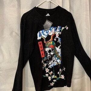 Original Gravity Men’s  NWT Long Sleeve T-Shirt 'Skull Motif  ' Size M‌‌‌‍‍‍‍‍‍‍